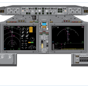 B737 Max 8 - 3 Panel Set Tubed