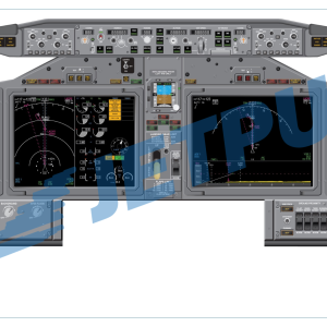 B737 Max 8 - 3 Panel Set Tubed